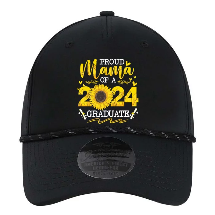 Proud Mama Of A Class 2024 Graduate Funny Gift Sunflower Senior Gift Performance The Dyno Cap