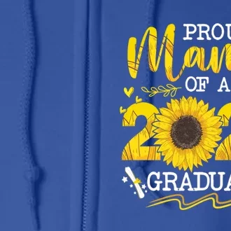 Proud Mama Of A Class 2024 Graduate Funny Gift Sunflower Senior Gift Full Zip Hoodie