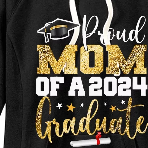 Proud Mom Of A 2024 Graduate Class Senior Women's Fleece Hoodie