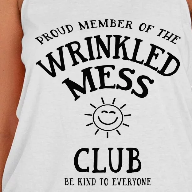 Proud Member Of The Wrinkled Mess Club Women's Knotted Racerback Tank