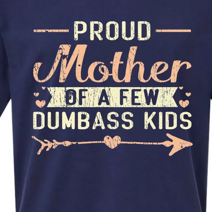 Proud Mother Of A Few Dumbass MotherS Day Sueded Cloud Jersey T-Shirt