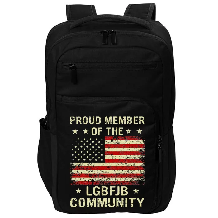 Proud Member Of Lgbfjb Community Anti Biden Us Flag Impact Tech Backpack