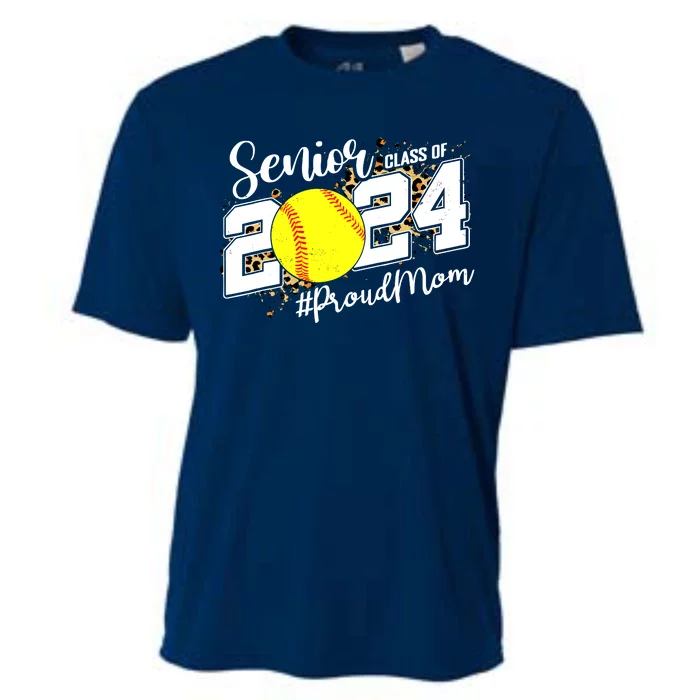 Proud Mom Of A 2024 Senior Graduate Class 2024 Softball Cooling Performance Crew T-Shirt