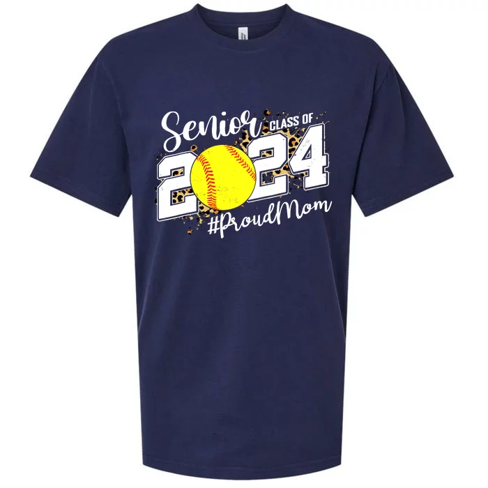 Proud Mom Of A 2024 Senior Graduate Class 2024 Softball Sueded Cloud Jersey T-Shirt