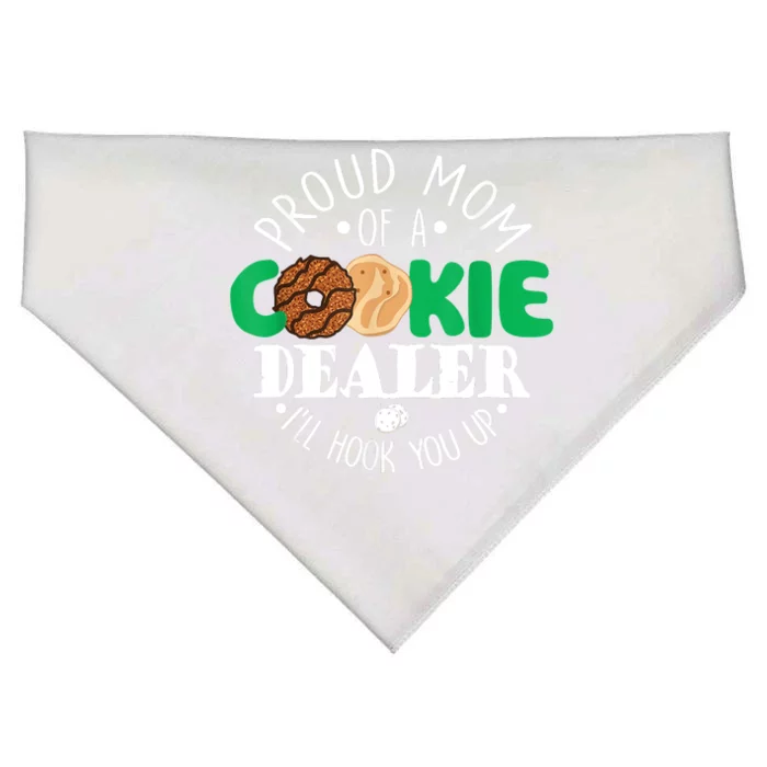 Proud Mom Of A Cookie Dealer Girl Troop Leader Matching USA-Made Doggie Bandana