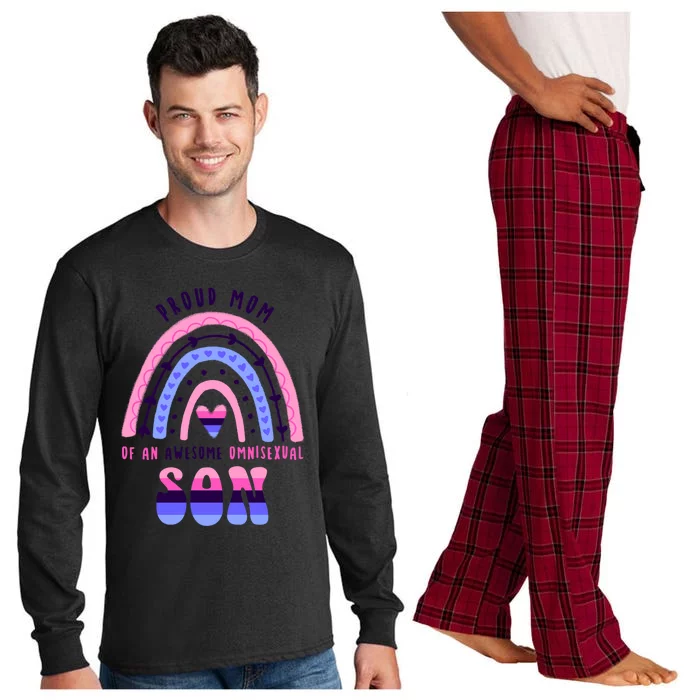 Proud Mom Omnisexual Son Gift Long Sleeve Pajama Set