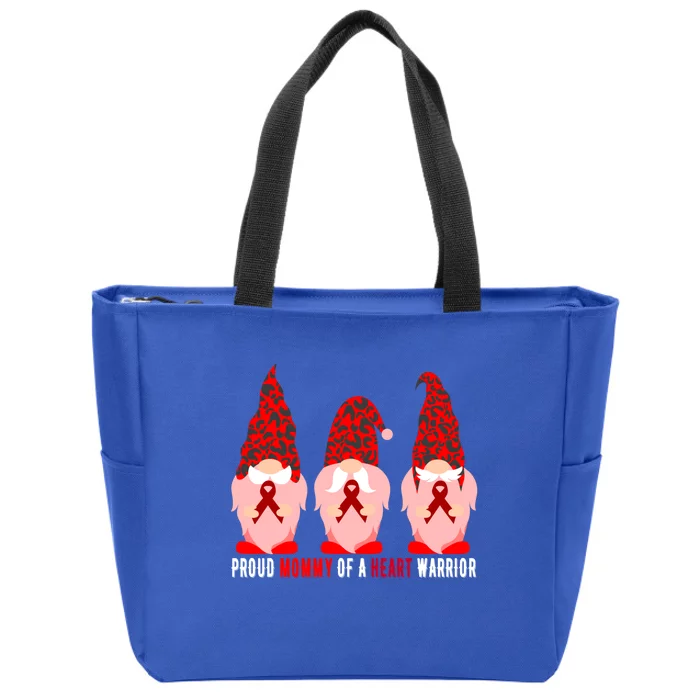 Proud Mommy Of A Heart Warrior Chd Awareness Gift Zip Tote Bag