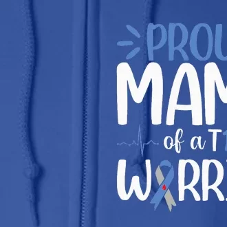 Proud Mama Of A T1D Warrior Diabetes Walk Month Full Zip Hoodie