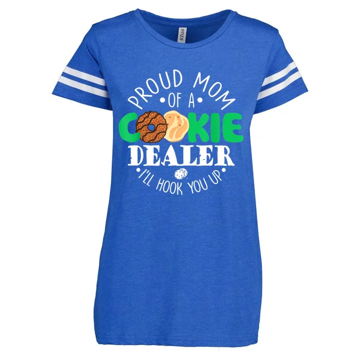 Proud Mom Of A Cookie Dealer Girl Troop Leader Matching Enza Ladies Jersey Football T-Shirt