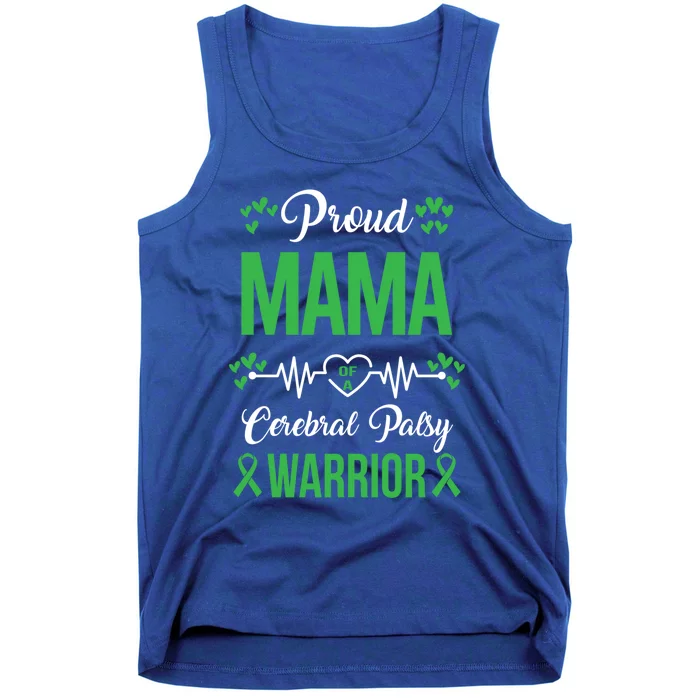 Proud Mama Of Cp Warrior Cerebral Palsy Awareness Gift Tank Top