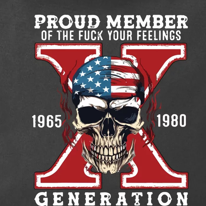 Proud Member Of The Fuck Your Feelings Gen X Horror Skull Zip Tote Bag