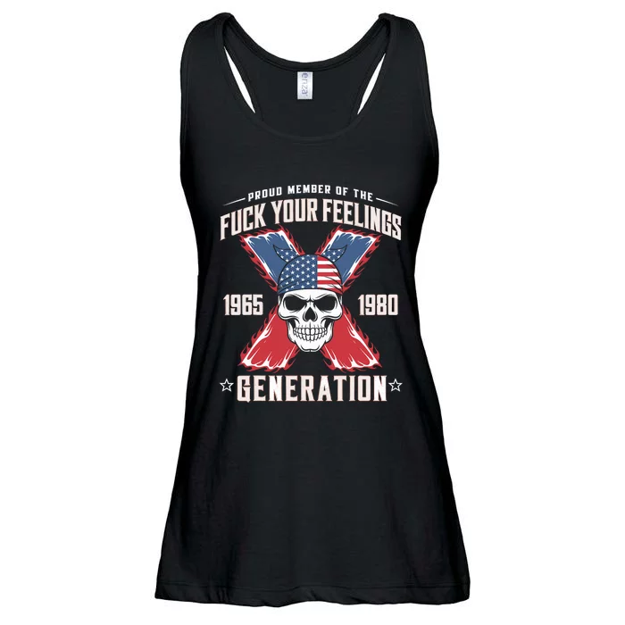 Proud Member Of The Fuck Your Feelings Generation X Ladies Essential Flowy Tank