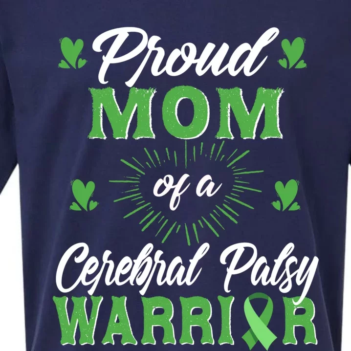 Proud Mom Of Cerebral Palsy Warrior Awareness Gift Sueded Cloud Jersey T-Shirt