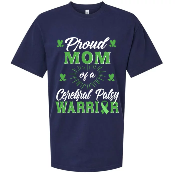 Proud Mom Of Cerebral Palsy Warrior Awareness Gift Sueded Cloud Jersey T-Shirt