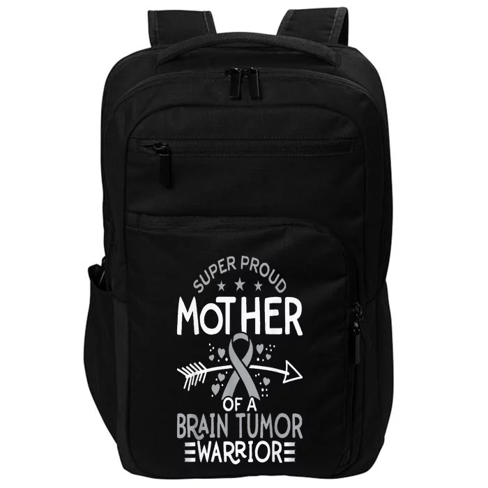 Proud Mom Of Brain Tumor Fighter Mom Brain Cancer Awareness Impact Tech Backpack