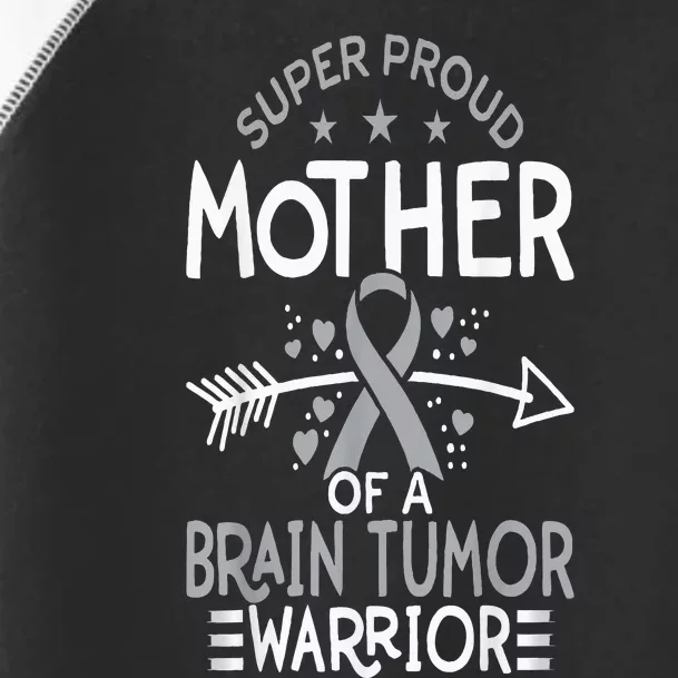 Proud Mom Of Brain Tumor Fighter Mom Brain Cancer Awareness Toddler Fine Jersey T-Shirt