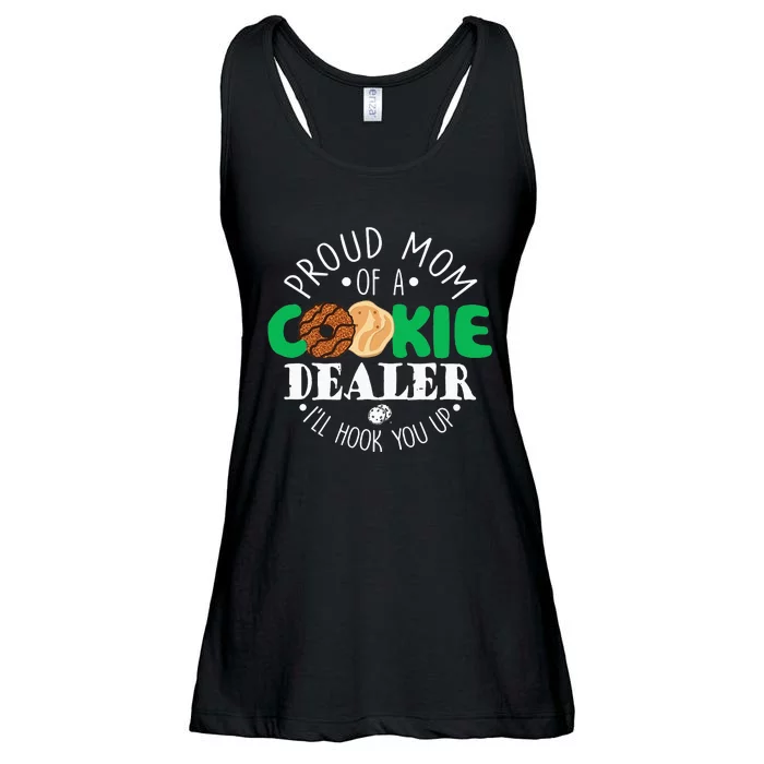 Proud Mom Of A Cookie Dealer  Troop Leader Matching Ladies Essential Flowy Tank