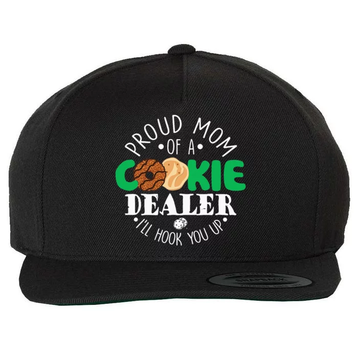 Proud Mom Of A Cookie Dealer  Troop Leader Matching Wool Snapback Cap