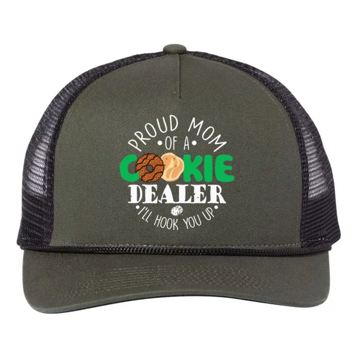 Proud Mom Of A Cookie Dealer  Troop Leader Matching Retro Rope Trucker Hat Cap