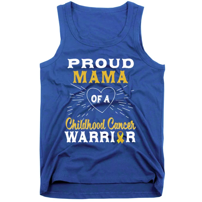 Proud Mama Of A Hood Cancer Warrior Awareness Gift Tank Top