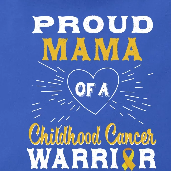 Proud Mama Of A Hood Cancer Warrior Awareness Gift Zip Tote Bag