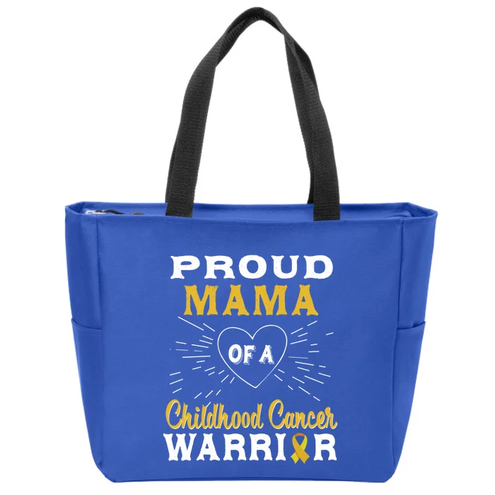 Proud Mama Of A Hood Cancer Warrior Awareness Gift Zip Tote Bag