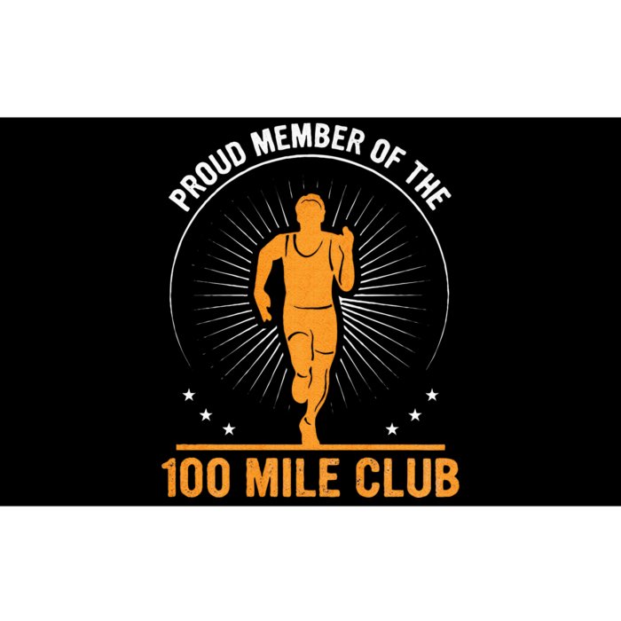 Proud Member Of The 100 Mile Club Ultra Run Trail Running Bumper Sticker