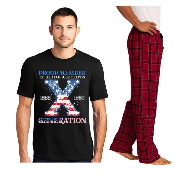 Proud Member Of The Fuck Your Feelings Gen X Usa 4th Of July Pajama Set