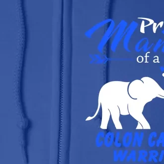 Proud Mama Of A Colon Cancer Warrior Gift Full Zip Hoodie