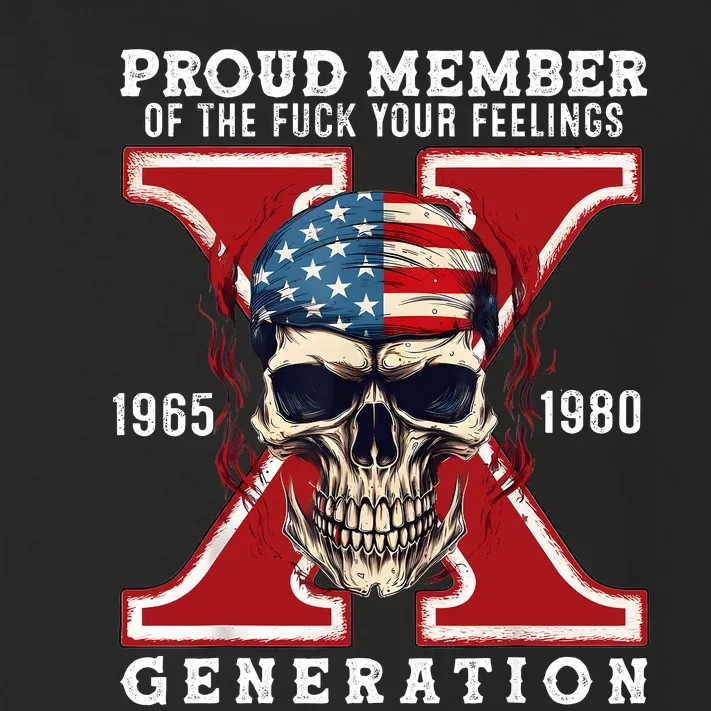 Proud Member Of The Fuck Your Feelings Gen X Horror Skull Toddler Long Sleeve Shirt