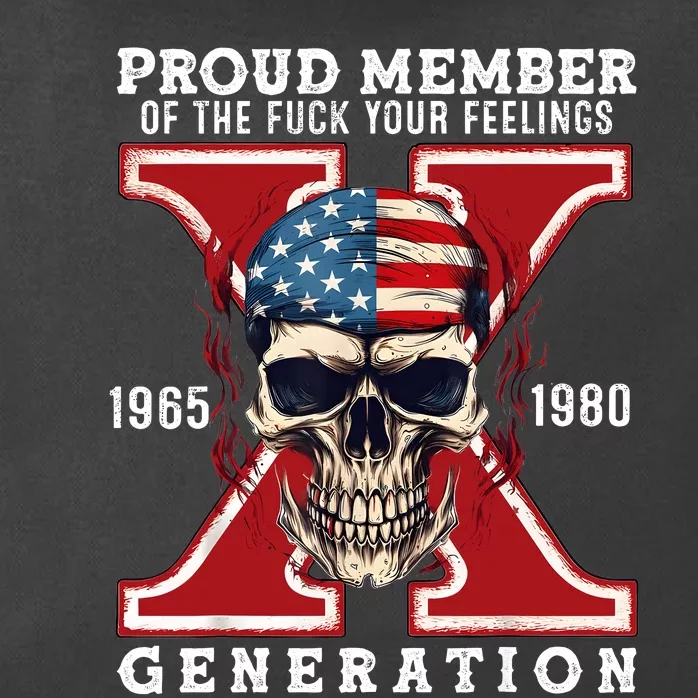 Proud Member Of The Fuck Your Feelings Gen X Horror Skull Zip Tote Bag