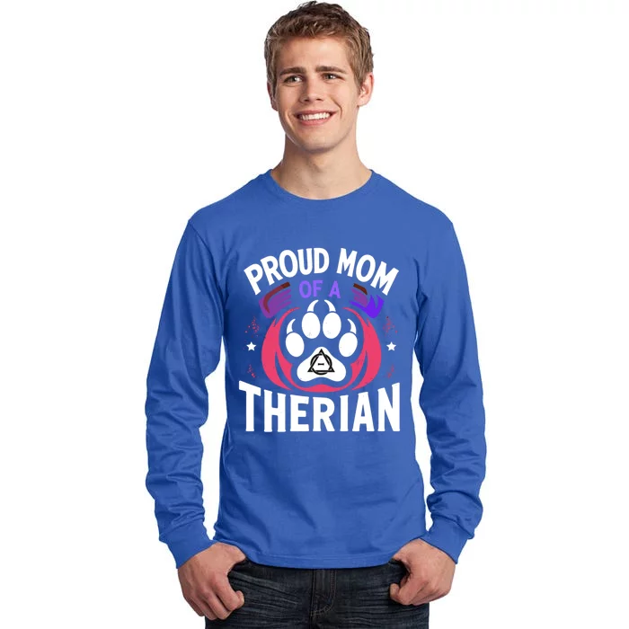 Proud Mom Of A Therian Furries Otherkin Nonhu Fursona Gift Tall Long Sleeve T-Shirt