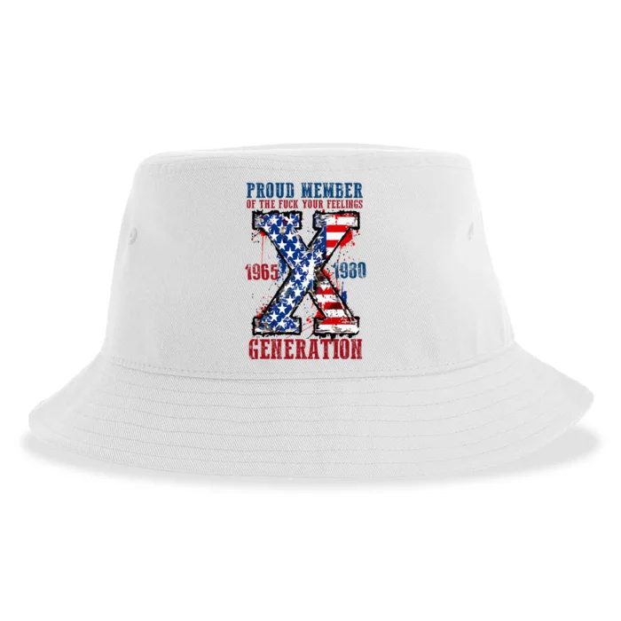 Proud Member Of The Fuck Your Feelings Generation X Sustainable Bucket Hat