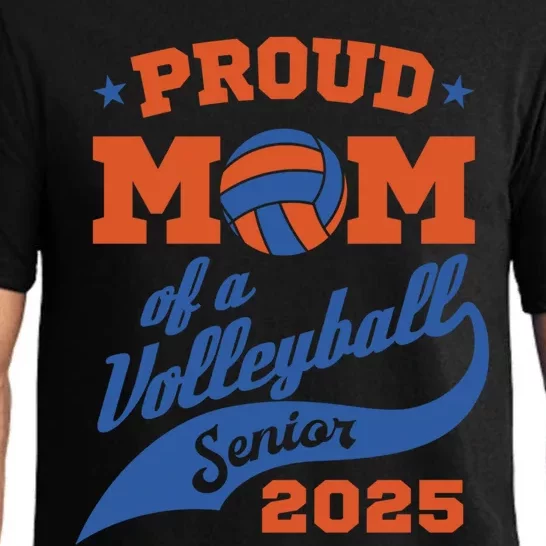 Proud Mom Of A Volleyball Senior 2025 Graduation Gift Pajama Set