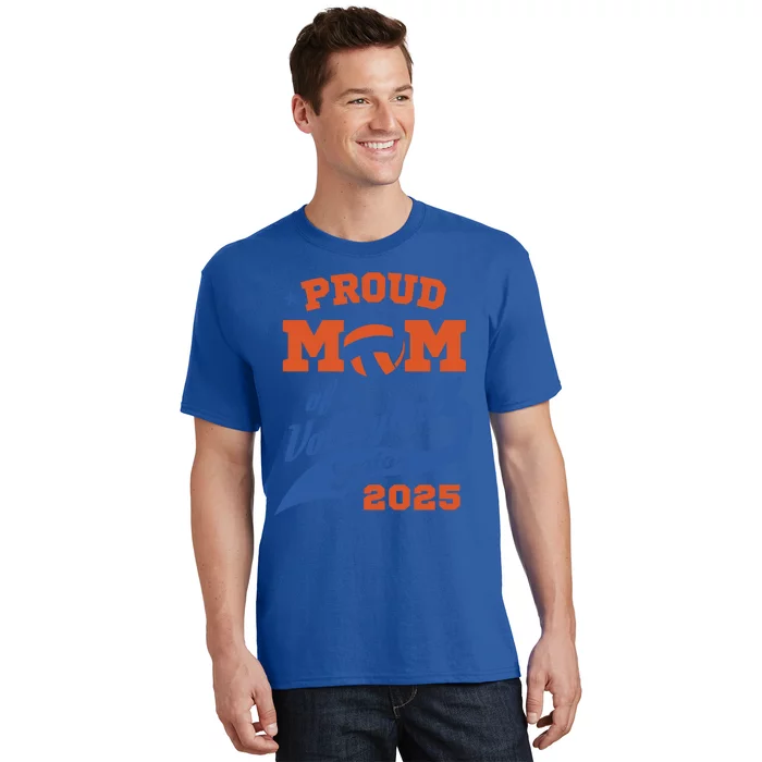 Proud Mom Of A Volleyball Senior 2025 Graduation Gift T-Shirt