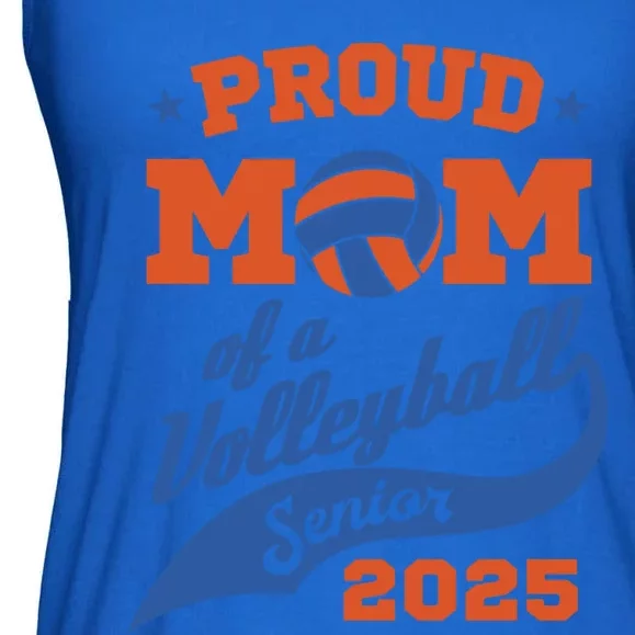 Proud Mom Of A Volleyball Senior 2025 Graduation Gift Ladies Essential Flowy Tank