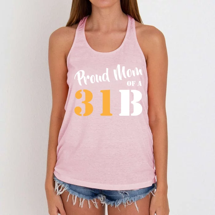 Proud Mom Of A 31b Army Military Police Great Gift Women's Knotted Racerback Tank