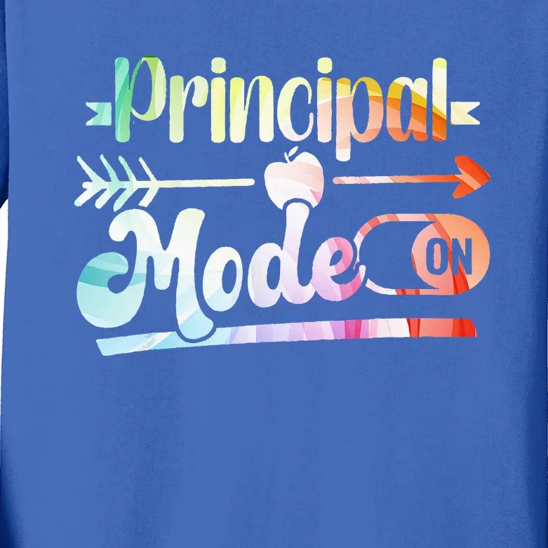 Principal Mode On School Principal Kids Long Sleeve Shirt