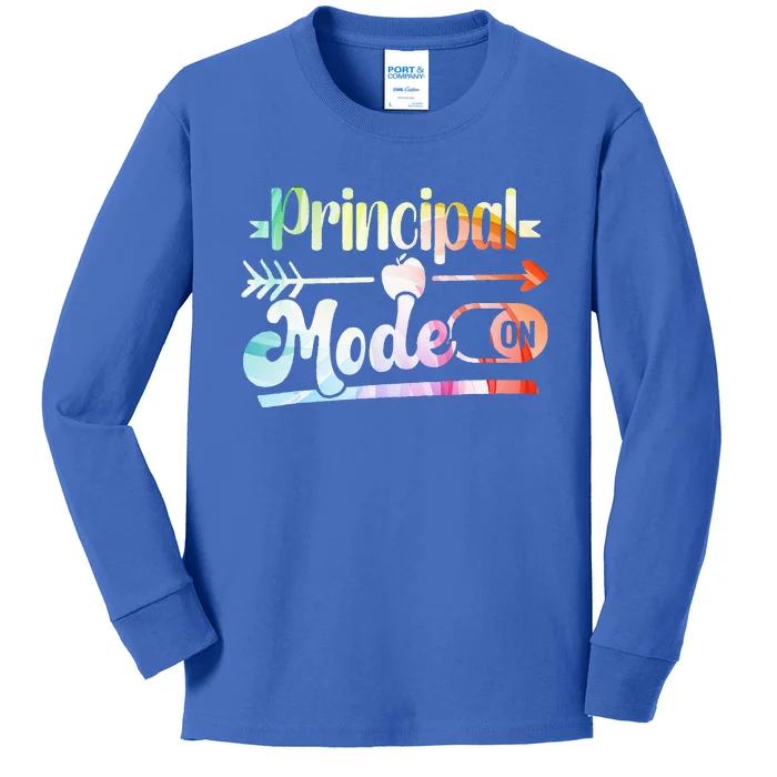 Principal Mode On School Principal Kids Long Sleeve Shirt