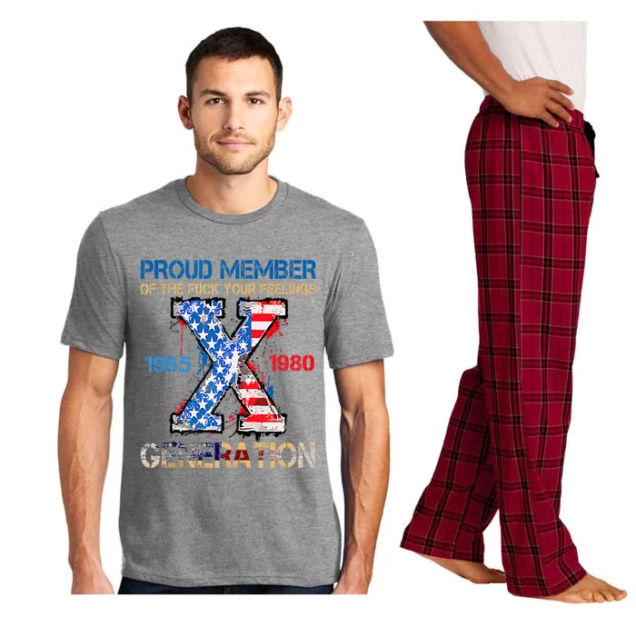 Proud Member Of The Fuck Your Feelings Gen X Usa 4th Of July Pajama Set