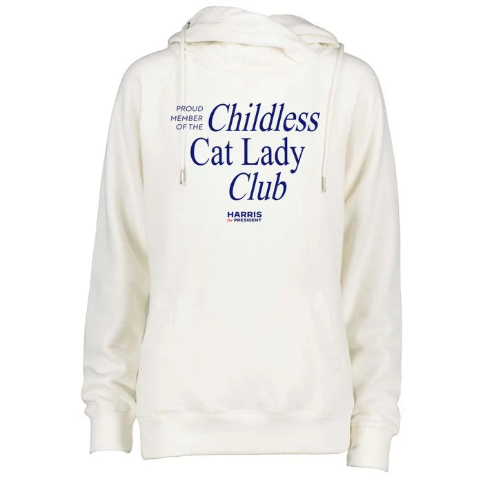 Proud Member Of The Childless Cat Lady Club Womens Funnel Neck Pullover Hood