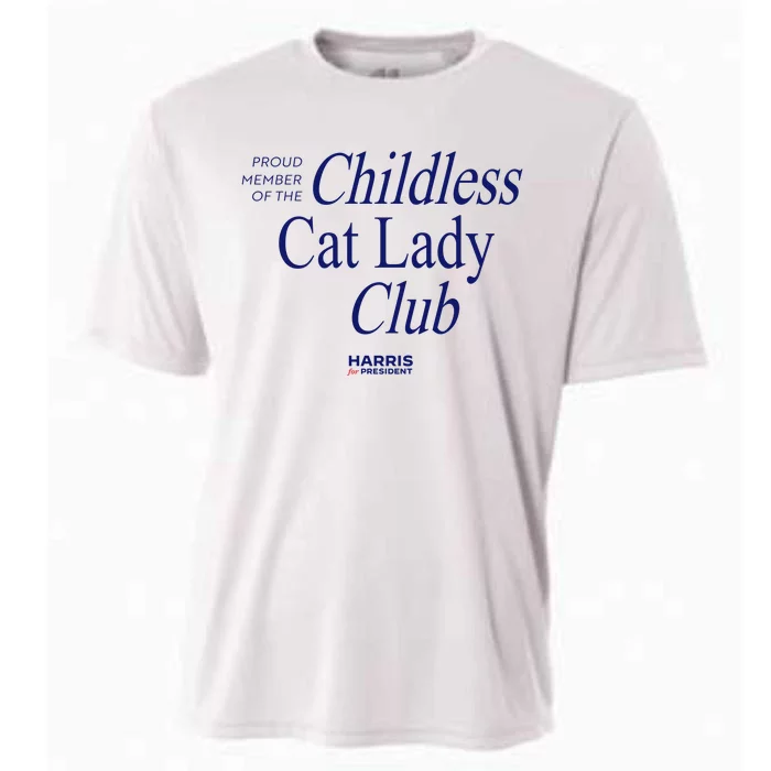 Proud Member Of The Childless Cat Lady Club Cooling Performance Crew T-Shirt