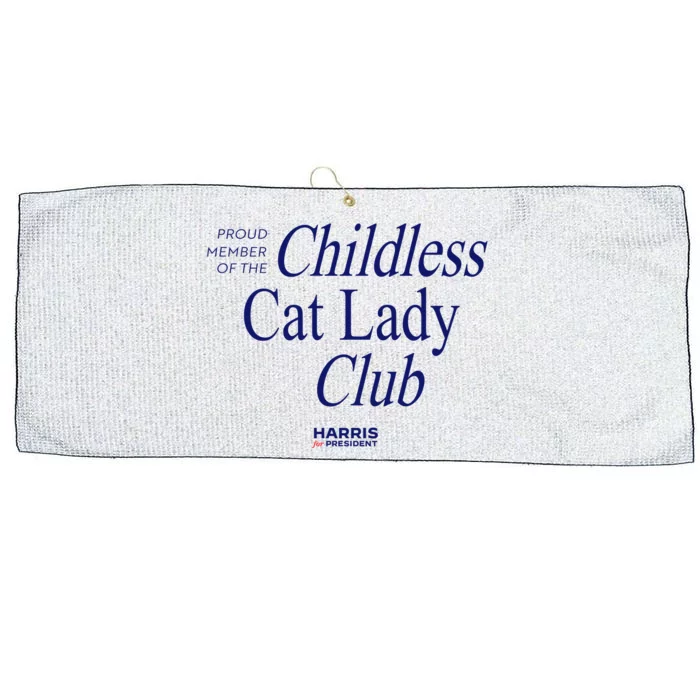 Proud Member Of The Childless Cat Lady Club Large Microfiber Waffle Golf Towel