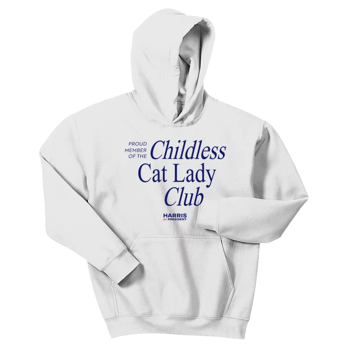 Proud Member Of The Childless Cat Lady Club Kids Hoodie