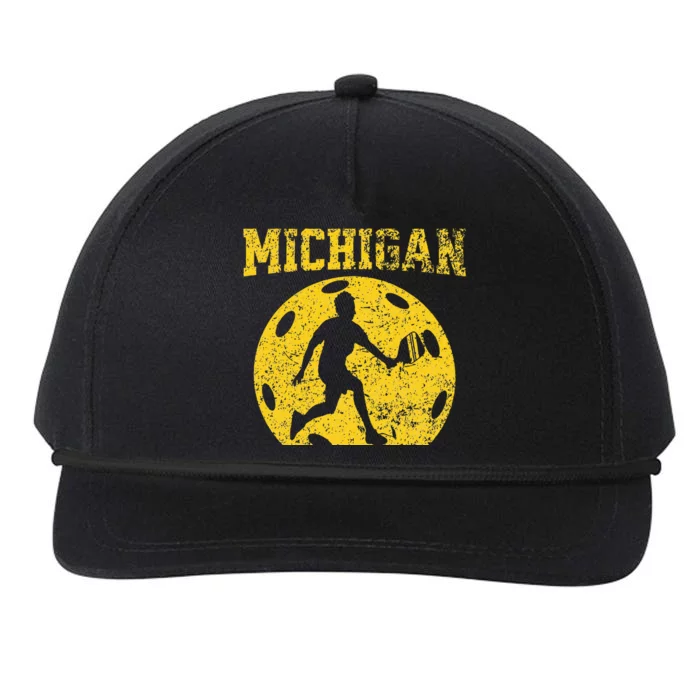 Pickleball Michigan Snapback Five-Panel Rope Hat