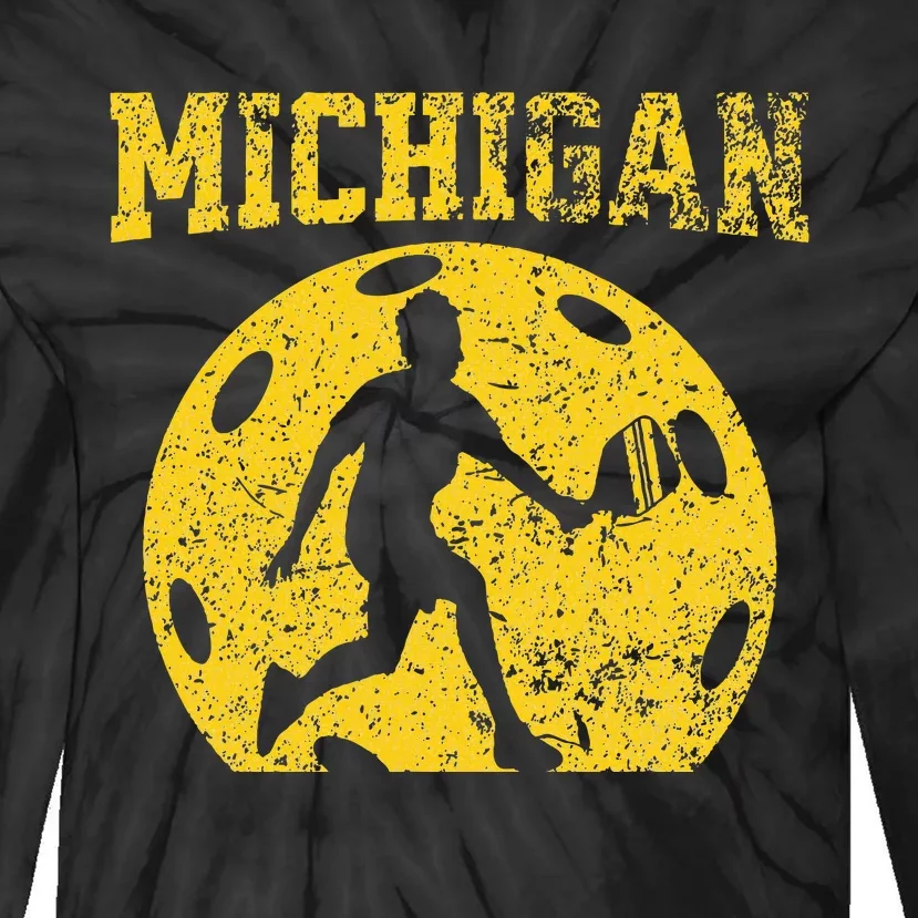 Pickleball Michigan Tie-Dye Long Sleeve Shirt