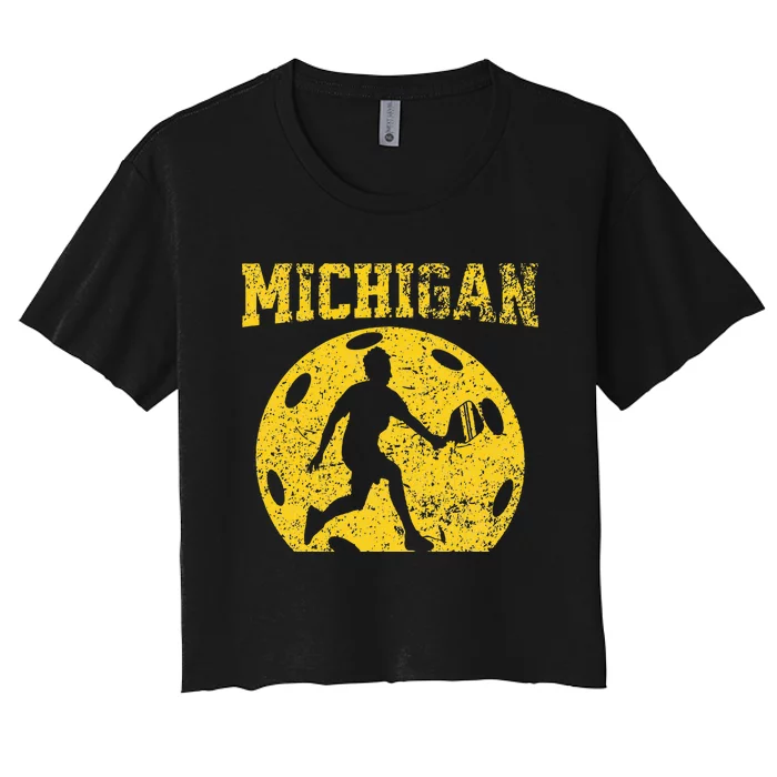 Pickleball Michigan Women's Crop Top Tee