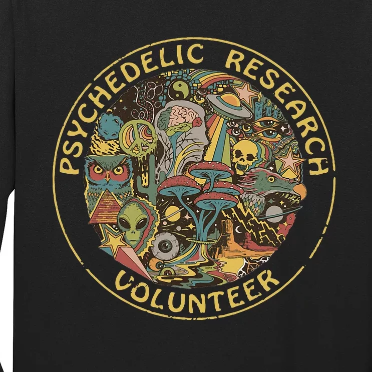 Psychedelic Mushroom Psychedelic Research Volunteer Long Sleeve Shirt