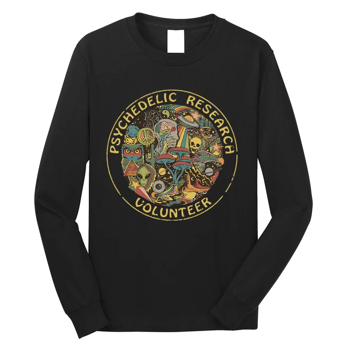 Psychedelic Mushroom Psychedelic Research Volunteer Long Sleeve Shirt