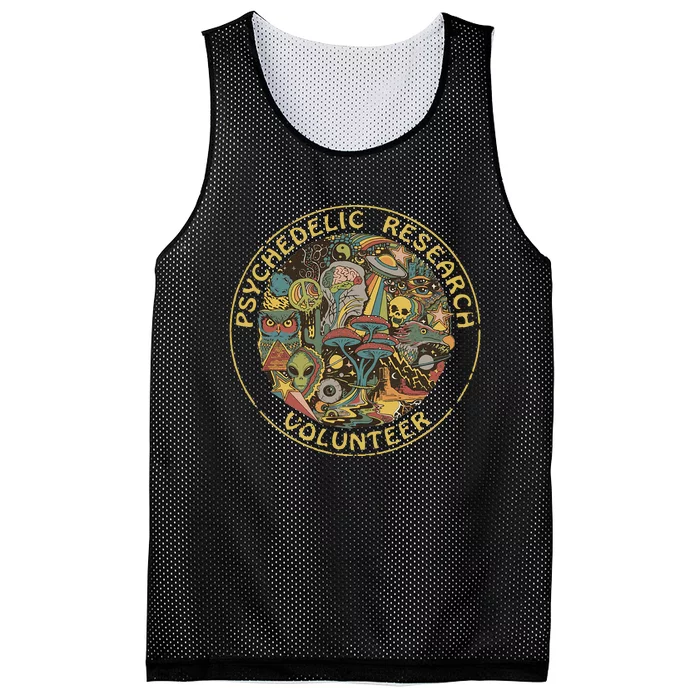 Psychedelic Mushroom Psychedelic Research Volunteer Mesh Reversible Basketball Jersey Tank